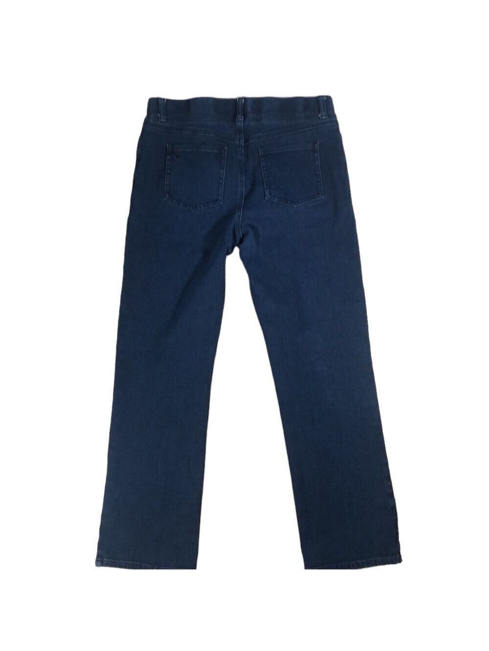 Betabrand Straight-Leg | 4-Pocket Pull On Yoga Denim Pant Medium, Short Petite - Picture 4 of 13